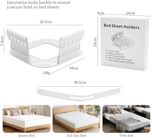 KTBLVFN Bed Sheet Clips for Firm Fit and Easy Setup