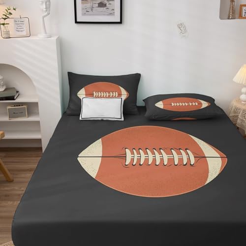 Zoainuos Football Rugby Twin XL Sheet Set