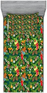 Ambesonne Christmas Sheet Pillow Sham Set Twinxl Size
