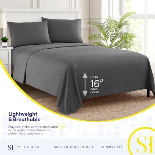 Sweet Home Collection Twin Sheet Set - Breathable Extra Soft Deep Pocket