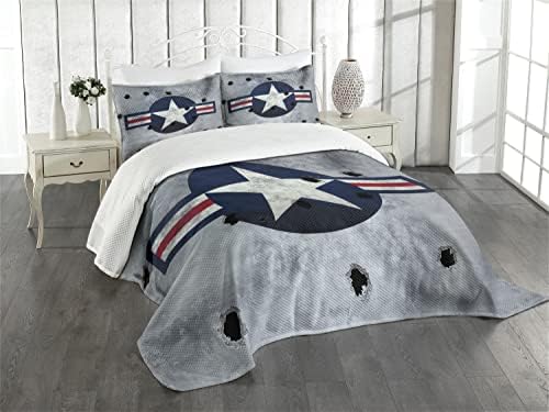 Ambesonne Queen Bedspread Set with Grunge Effect 1