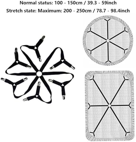 Oniapro Sheet Fasteners 6 Way Cross Clips for Round and Square Mattresses