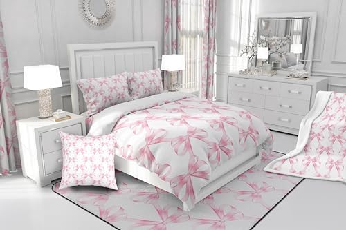 Feelyou Pink Bowknot King Size Sheet Set