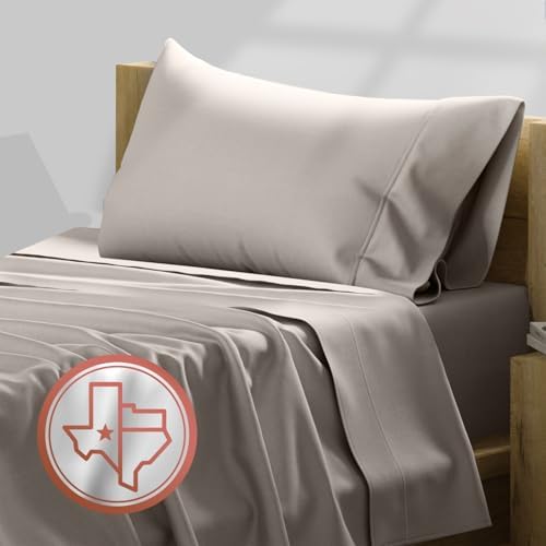 Texas Linen Co Luxury Egyptian Cotton Twin XL Sheet Set - Beige