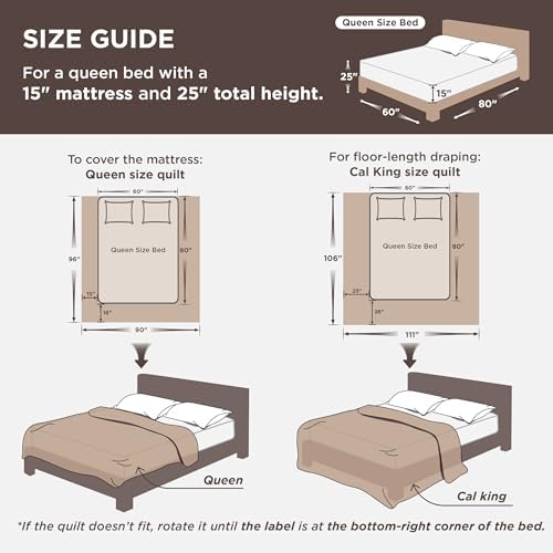 Bedsure King Quilt Set - Lightweight Microfiber Corduroy Mix