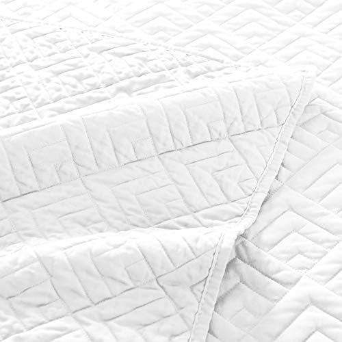 EXQ Home Quilt Set King Size White 3 Piece