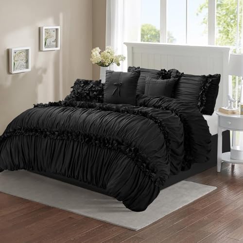 Homechoice Decor California King Comforter Set Black