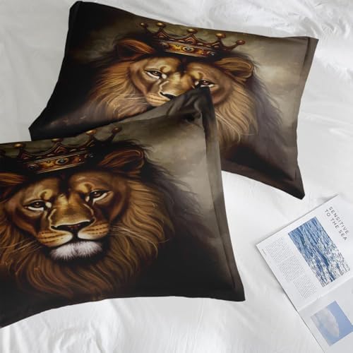 Pamnest King Lion Comforter Set 7 Pcs for Kids and Adults