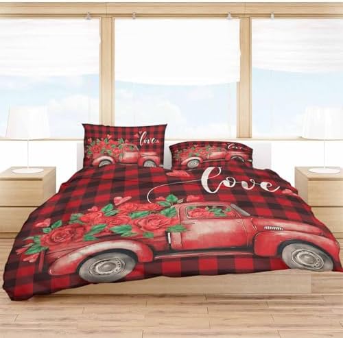 ZOE GARDEN Valentines Queen Duvet Set 3 Piece