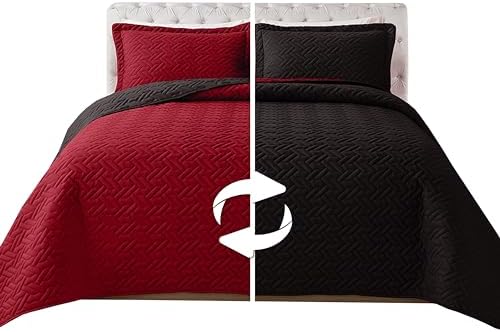 Elegant Comfort Reversible Quilt Set Twin XL 3-Piece
