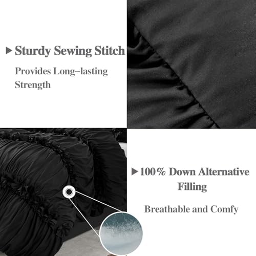 Homechoice Decor California King Comforter Set Black