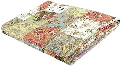 Legacy Decor 3 PCS Paisley Reversible Bedspread Quilt Coverlet Set