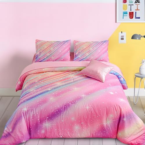 Btargot Super Soft 6 Piece Gradient Star Ring Comforter Set