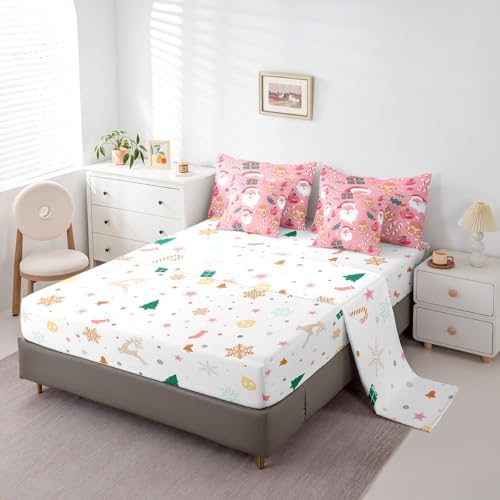 Feelyou Merry Christmas Comforter Set 7 Pieces Queen