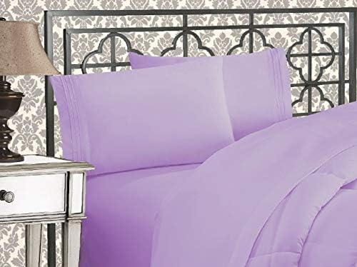Elegant Comfort 1500 Thread Count Lilac Bed Sheet Set