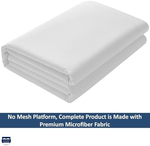 Cottingon White King Size Luxury Pleated Bed Skirt 15 Inch Drop