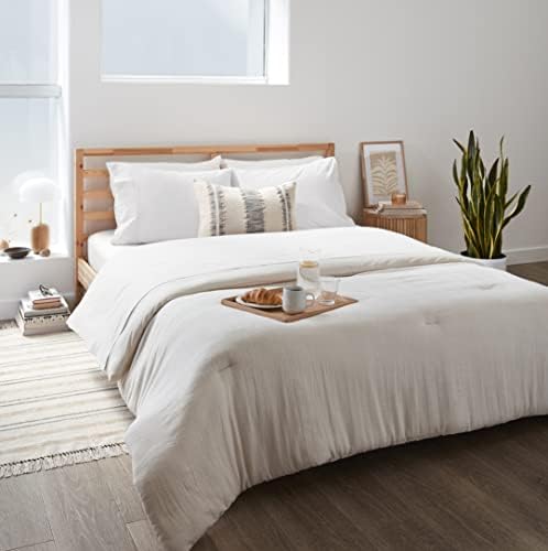 Five Looms 4 Piece Percale Cotton Sheet Set Full Size White