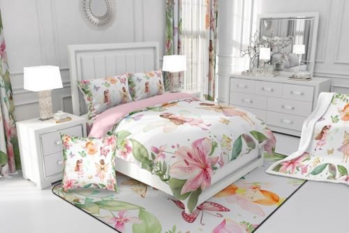 Erosebridal Fairy Garden Queen Comforter Set