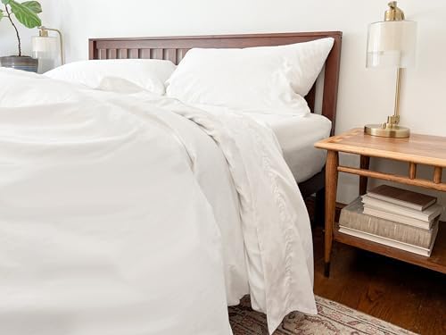 Organic Cotton Mart Twin XL Percale Sheets - GOTS Certified Hypoallergenic Breathable
