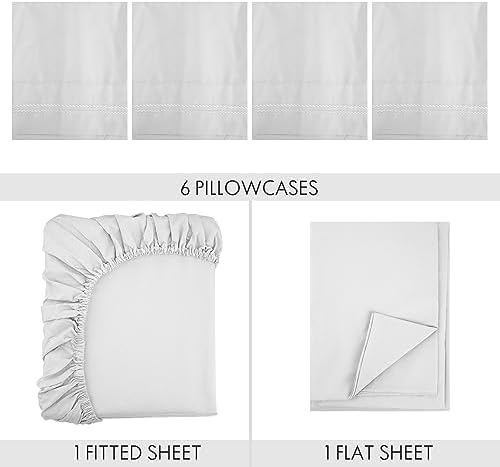 RITZANI King Size Sheet Set - 6 Piece Deep Pocket Luxury Bedding