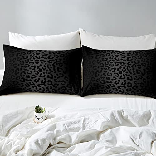 Feelyou Leopard Print Sheet Set King Size 4Pcs
