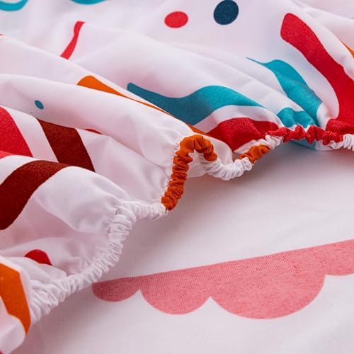 Btargot 5 Piece Pink Rainbow Comforter Set for Kids