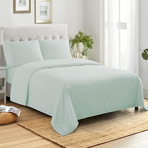 Sweet Home Collection Queen Cotton Sheet Set Mint 400 Thread Count