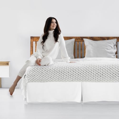 LDC LUX Dcor King Bed Skirt 16 Inch Drop