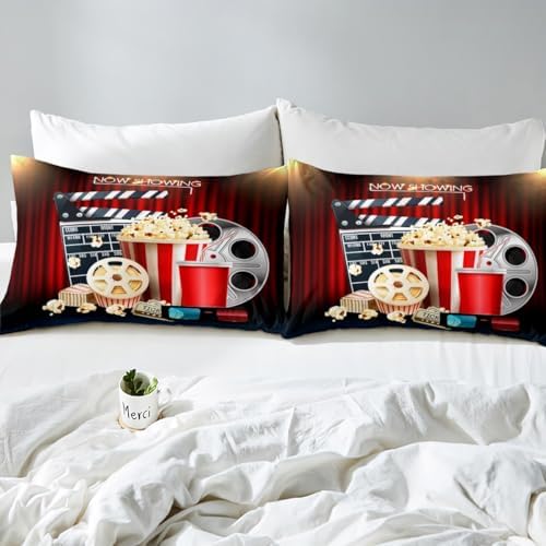 Movie Theater Theme Sheet Set King Size for Kids