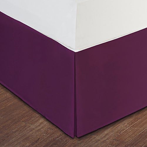 Purple Bed Skirt Tailored Pleat 14 Drop Twin
