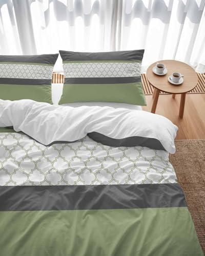 ZOE GARDEN Sage Green Duvet Cover Set 3 Piece