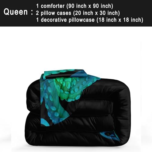 Bedbay Ocean Octopus Queen Comforter Set