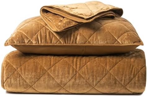 EVERGRACE Diamond Velvet Quilt Set Queen Size with Pillow Shams