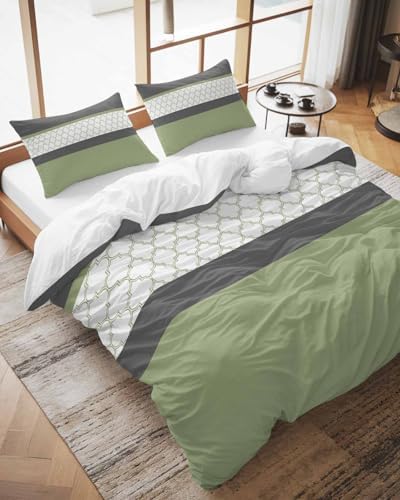 ZOE GARDEN Sage Green Duvet Cover Set 3 Piece