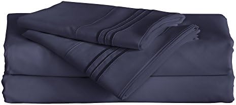 Furinno Angeland Vienne 3-Piece Microfiber Sheet Set Twin X-Large - Navy Blue