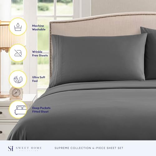 Sweet Home Collection Twin Sheet Set - Breathable Extra Soft Deep Pocket