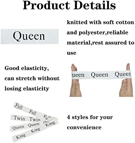 24 Piece Bed Sheet Organizer Bands with Labels