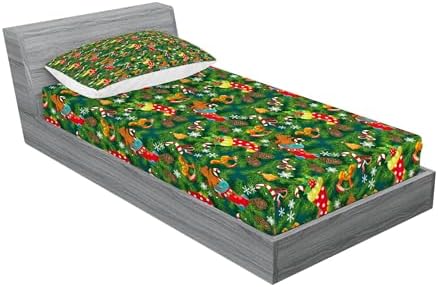 Ambesonne Christmas Sheet Pillow Sham Set Twinxl Size