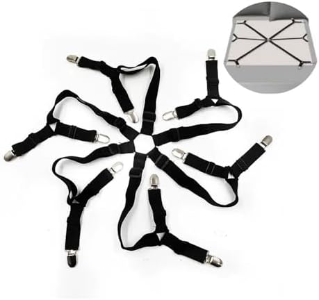 Oniapro Sheet Fasteners 6 Way Cross Clips for Round and Square Mattresses