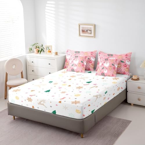 Feelyou Merry Christmas Comforter Set 7 Pieces Queen