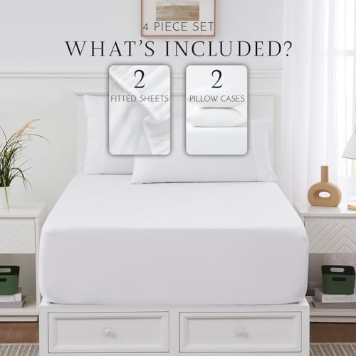Linen Closet Cotton Rich Twin XL Sheet Set with Phone Pocket