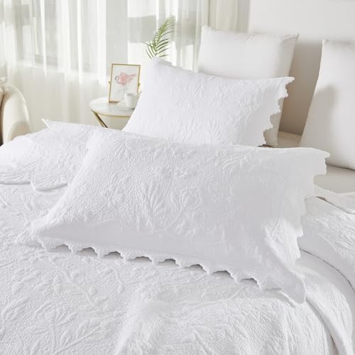 Brandream Luxury Matelasse Quilt Set 3-Piece King Size