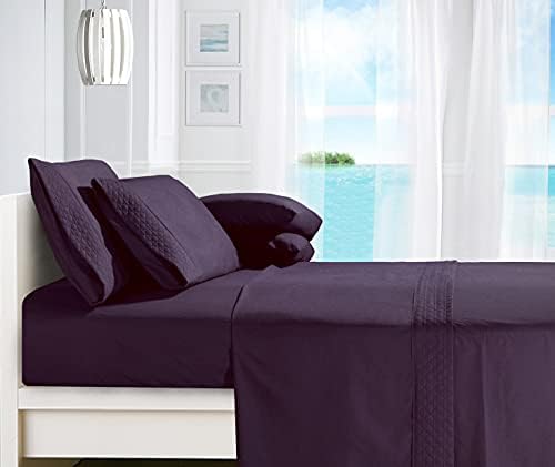 Elegant Comfort 4-Piece Microfiber Sheet Set with Quilted Design