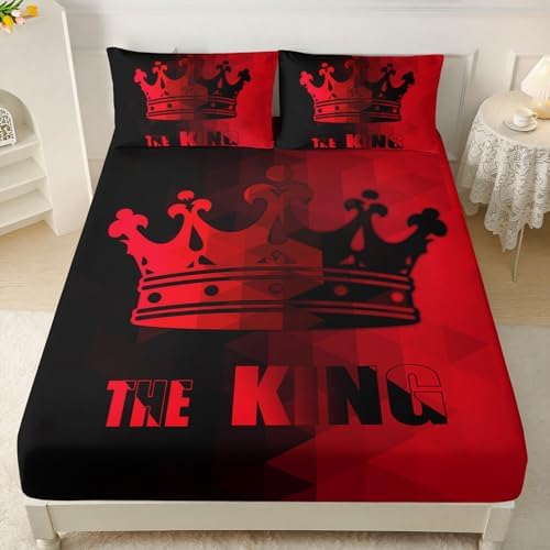 HOSIMA King Crown Bedding Set for Kids