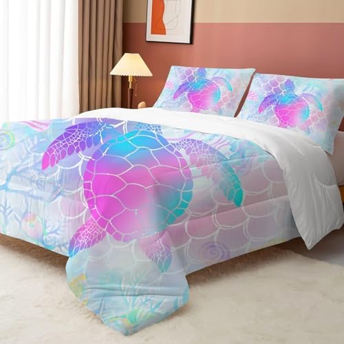 FUYEUN Mermaid Comforter Set for Girls Kids Teens and Women