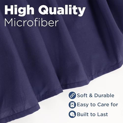 Martex Navy Full Ruffle Bed Skirt 15 Inch Drop
