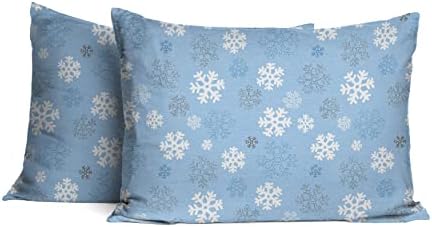 Pointehaven Heavy Weight Flannel Sheet Set Twin XL Snow Flakes Cozy