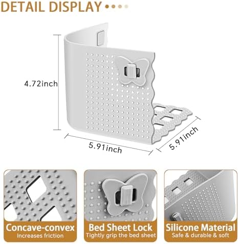 Ayadon Bed Sheet Holders for Corner with Sheet Locks