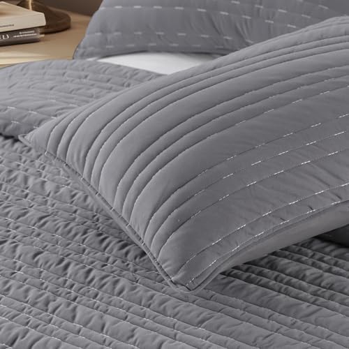 KASENTEX Velvet Quilt Set 3 Piece Oversize King 1