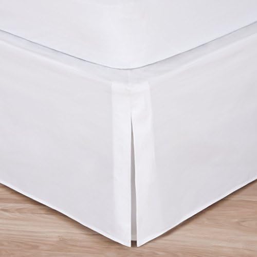 Bathroom and More White Bed Skirt Tailored Pleat 14 Drop Twin